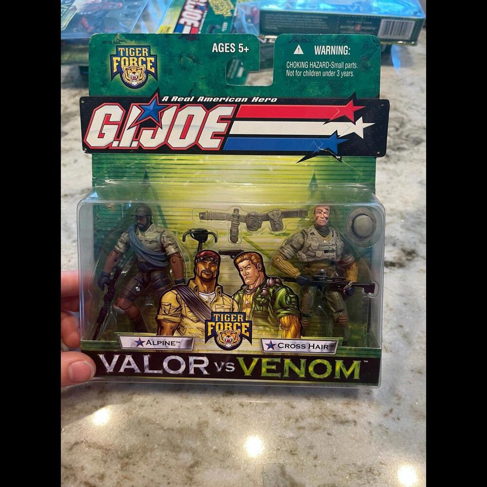 2004 GI Joe Valor Venom‎ Tiger Force Alpine Orange Skin & Cross Hair 2 Pack MOC
